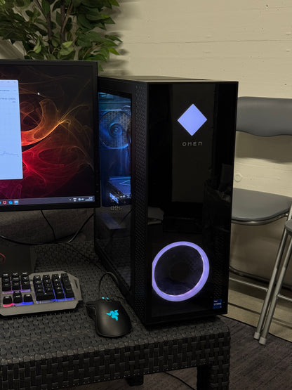HP Omen 30L, i7-11th, 16 GB RAM, RTX 3060Ti, Setup Komplett